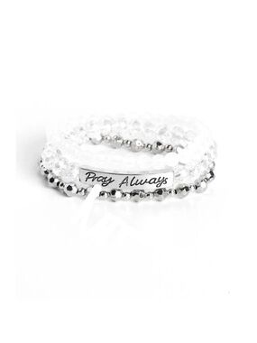 Paparazzi Bracelet Pray Always White